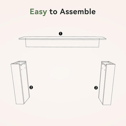 Solid Wood Console Table, 63-Inch Farmhouse Sofa Table Behind Couch for Entryway, Living Room, Foyer, Easy Assembly (Weathered Gray)