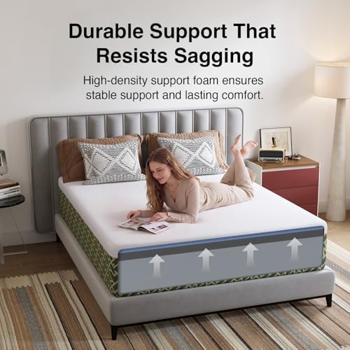 Novilla 6 Inch Twin Mattress, Twin Size Gel Memory Foam Mattress in a Box