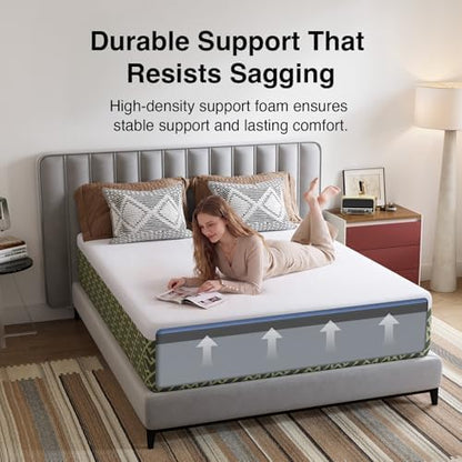 Novilla 6 Inch Twin Mattress, Twin Size Gel Memory Foam Mattress in a Box