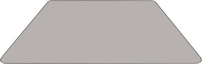 Flash Furniture Wren 29''W x 57''L Trapezoid Grey HP Laminate Activity Table - Standard Height Adjustable Legs