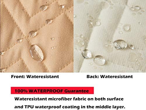 Ameritex Waterproof Nonslip Recliner Cover Stay in Place, Dog Chair Cover Furniture Protector, Ideal Recliner Slipcovers for Pets and Kids (Sand, 23")