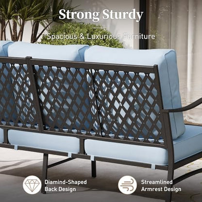 SUNSHINE VALLEY Metal Patio Furniture Sofa