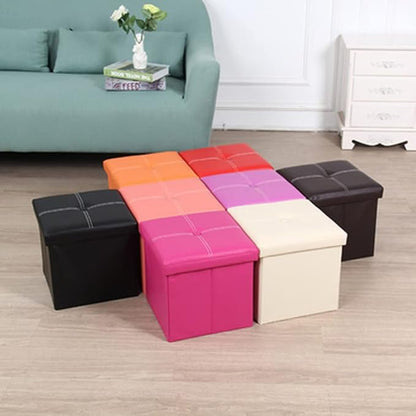 Zerodeko Boy Girl Folding Storage Cube Organizer Box for Toys Clothes and Books Lightweight Linen Basket Black for Home Travel Picnics and Camping