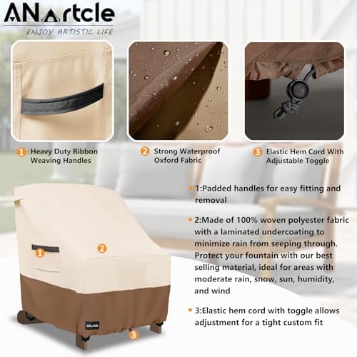 Adirondack Chair Covers 2 Pack, (30W x 34D x 36H inches),Beige