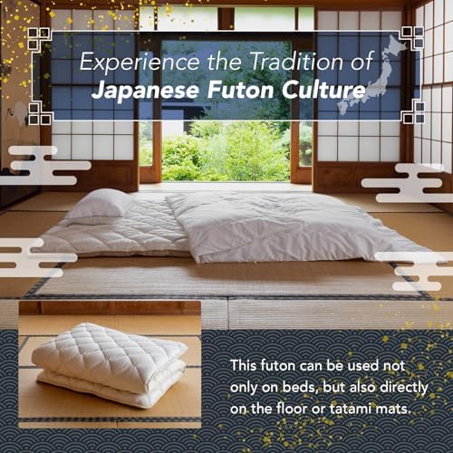 MORIRIN Japanese Floor Futon Mattress, Made in Japan, Full