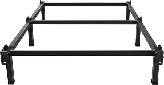 Superay Metal Bed Frame, 6-Leg Bed Base, 8 inches Support for Box Spring, Twin, Easy Assembly, Black