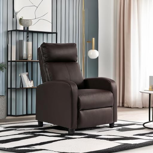 FDW Recliner Chair Reclining Sofa Leather Chair Home Theater Seating Lounge with Padded Seat Backrest