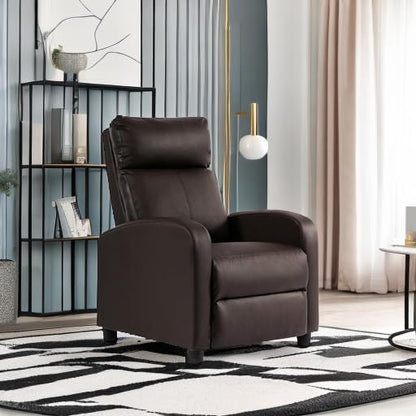FDW Recliner Chair Reclining Sofa Leather Chair Home Theater Seating Lounge with Padded Seat Backrest