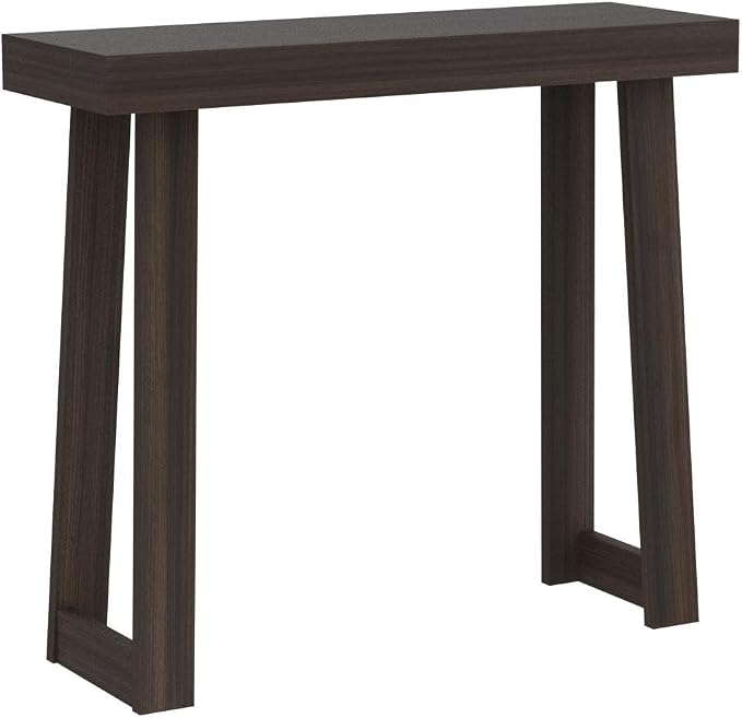 Plank+Beam Solid Wood Console Table, 36 Inch, Sofa Table, Narrow Entryway Table for Hallway, Behind The Couch, Living Room, Foyer, Easy Assembly, Walnut