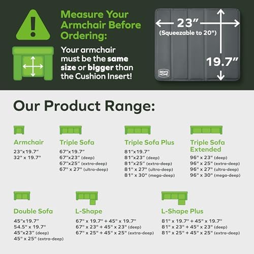 Recliner Cushion Support Board, Sagging Chair Seat 20-23" x 19.7"
