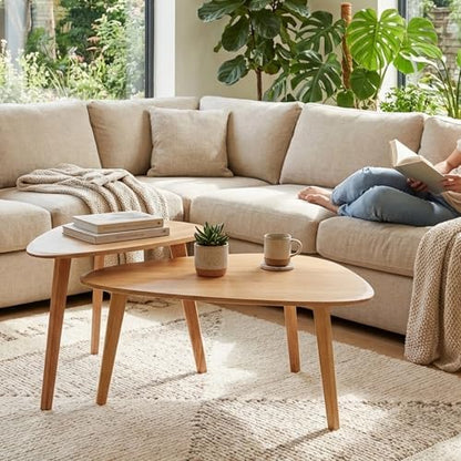 Nesting Coffee Table Set of 2-Mid Century Modern Coffee Table