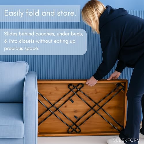 The Portland Folding Table - Lightweight Portable Wood Desk
