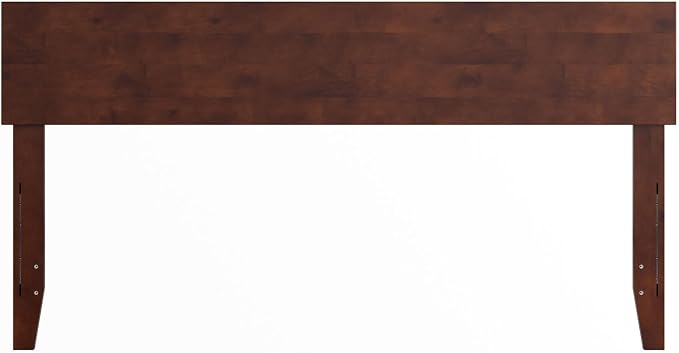 AFI, Orlando Queen Adjustable Modern Solid Wood Panel Headboard, Walnut