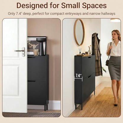 Haotian Slim Shoe Cabinet Entryway