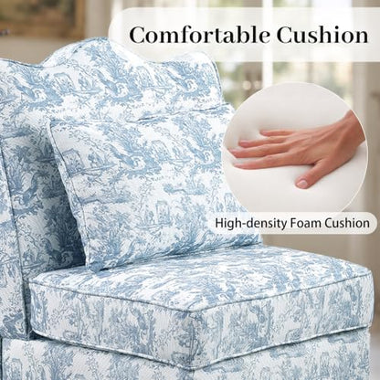 Floral Accent Chairs Set of 6, French-Inspired Lounge Chair