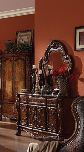 Acme Dresden Bedroom Set with Queen Bed, Nightstand, Mirror and Dresser