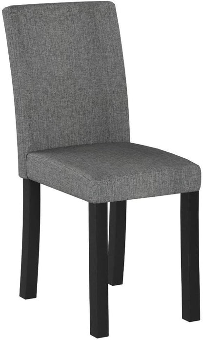 LSSBOUGHT Modern Dining Chair Set of 4 Urban Style Linen Kicthen Chairs with Solid Wood Legs for Dining Room and Restaurant(Gray)