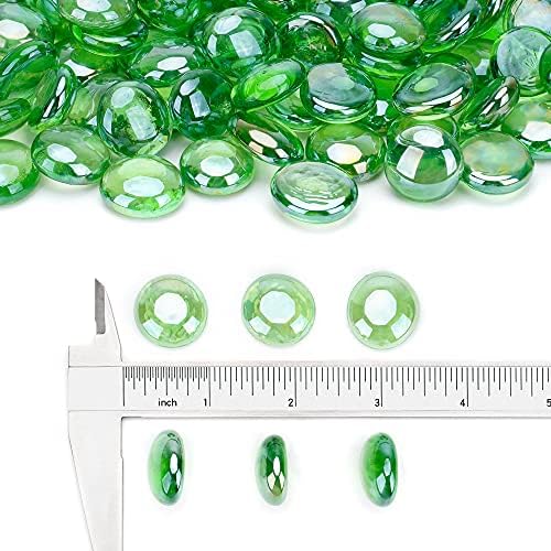 Stanbroil 10-Pound Fire Glass Beads, 1/2 inch Glass Drops, Emerald Green