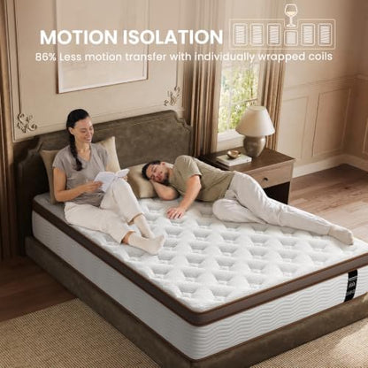 BedStory Extra Firm King Mattress, 13 Inch Hybrid Mattress in Box Cooling