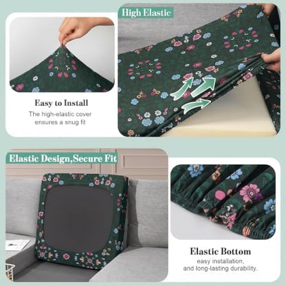 8Pcs Patio Cushion Covers Stretch Outdoor Furniture Protector Slipcovers
