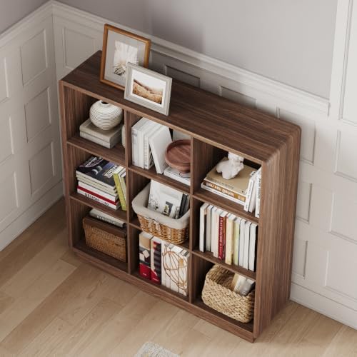 ChooChoo 9 Cube Storage Organizer, Wooden Bookcase with Storage, 43 Inch