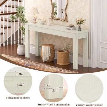 Armocity Console Table for Entryway, 47" Farmhouse Sofa Tables Narrow Long