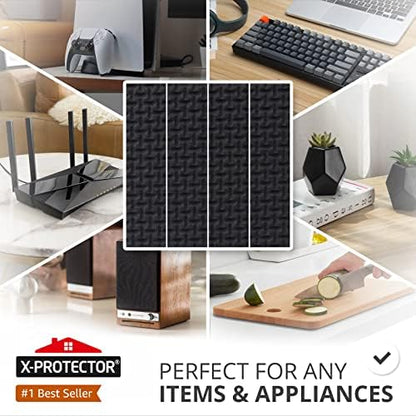 X-PROTECTOR Non-Slip Furniture Pads 8 PC 1”x 4” - Rubber Furniture Grippers