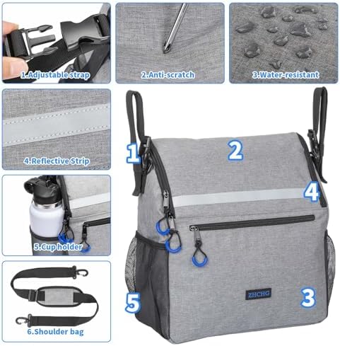 Wheelchair Bags to Hang on Back, Wheel Chair Accessories Storage Bag