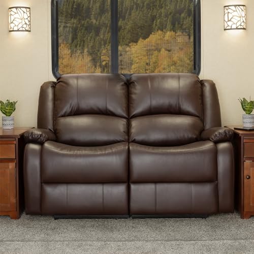 RecPro Charles RV Wall Hugger Recliner | 58" Mahogany