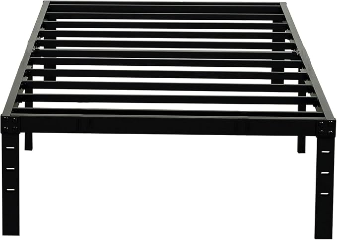 Wulanos Twin XL Bed Frames, Heavy Duty Metal Frame with Steel Slats Support, No Box Spring Needed, 16 Inch High Platform with Storage, Non-Slip and Noise-Free