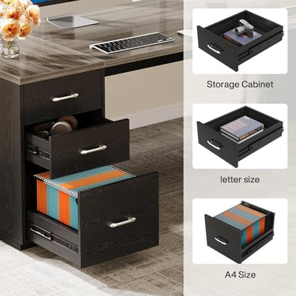 Tribesigns 85.8-Inch L-Shaped Executive Desk, Extra Large Home Office Desk