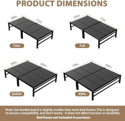 Heavy Duty Bunkie Board Full Size 54" x75'', 10MM Bed Support Board