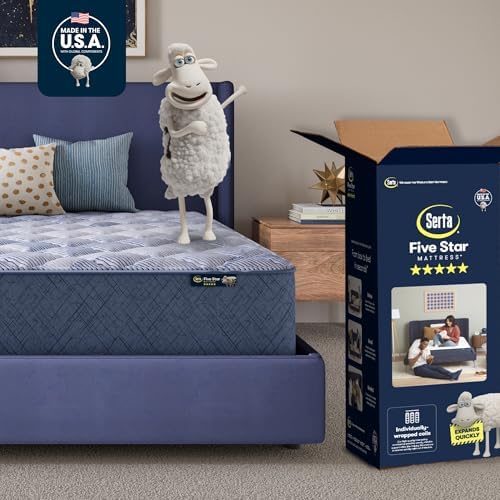 Serta Five Star Mattress Tranquility 14" Plush Queen Mattress, Bed-in-a-Box