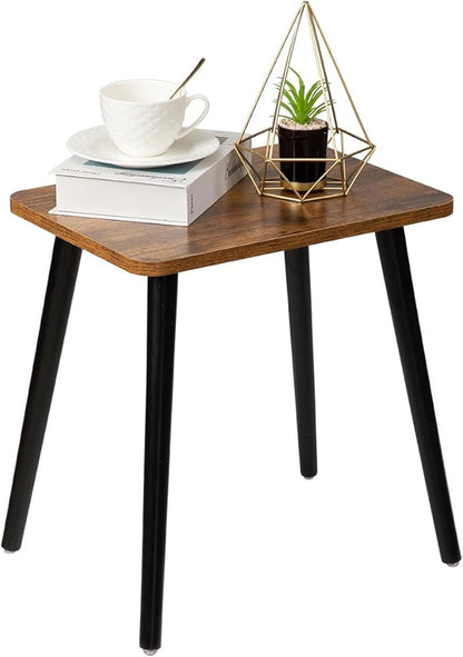 FORAOFUR Side Table, Rectangular Wooden Small End Table, Small Accent Table for Living Room, Bedroom and Balcony, Modern Side Tables for Spaces Home Decor, Easy Assembly | Wooden legs with modern rectangular design, fits living/bedroom, compact, quick ...