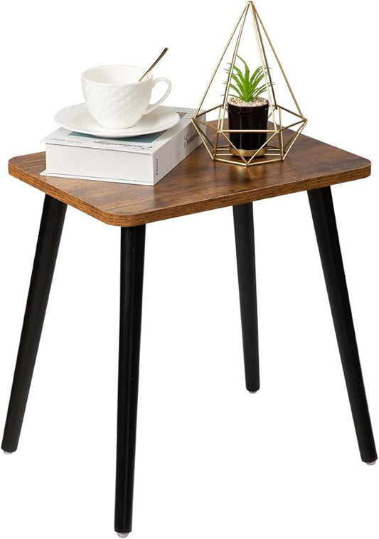 FORAOFUR Side Table, Rectangular Wooden Small End Table, Small Accent Table for Living Room, Bedroom and Balcony, Modern Side Tables for Spaces Home Decor, Easy Assembly | Wooden legs with modern rectangular design, fits living/bedroom, compact, quick ...