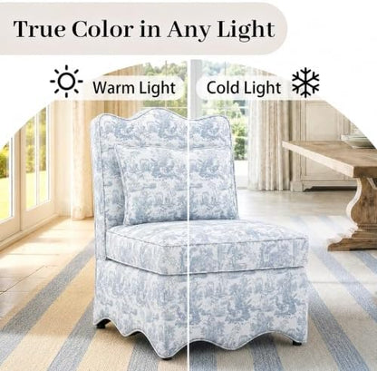 Floral Accent Chairs Set of 6, French-Inspired Lounge Chair