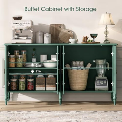 JOINICE 59" Sideboard Buffet Cabinet with Storage for Living Room,Green
