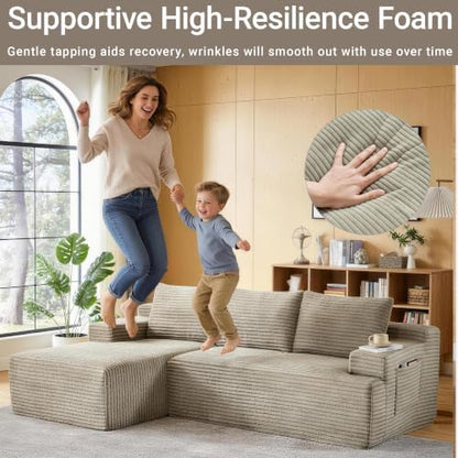 Boneless Couch, Sectional Cloud Couch Sofa for Living Room