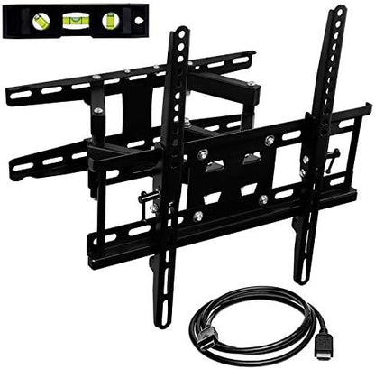 Mount-It! Full Motion TV Wall Mount - Stable Dual Arm Articulating Bracket for 19-50 Inch TVs - Swivel, Tilt & Extend - Universal VESA Wall Mount for Flat Screen, LED, LCD, OLED - 115 lbs Capacity