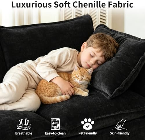 GNIXUU Living Room Furniture Sets 2 Pieces Loveseat Sofa