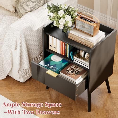 Night Stand Modern End Table with Storage Drawer, Bedside Table for Bedroom