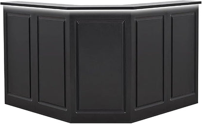 Dir Reception Area Counter, Receptionist Desk, Lobby Check-in Desk with LED Lights Valencia, Black-112