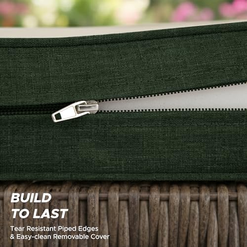 Outdoor Chair Cushions 20x20 Inch, Set of 4, Olive Green