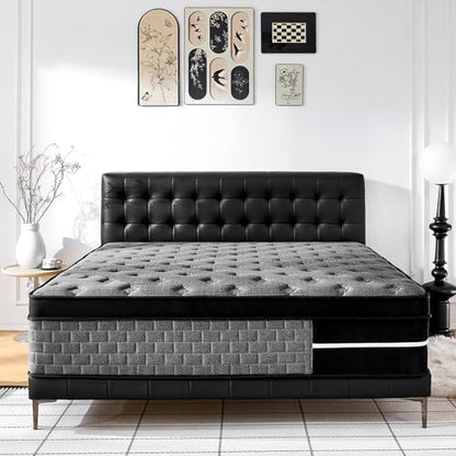 King Size Mattress, 14 Inch Hybrid King Mattress, Medium