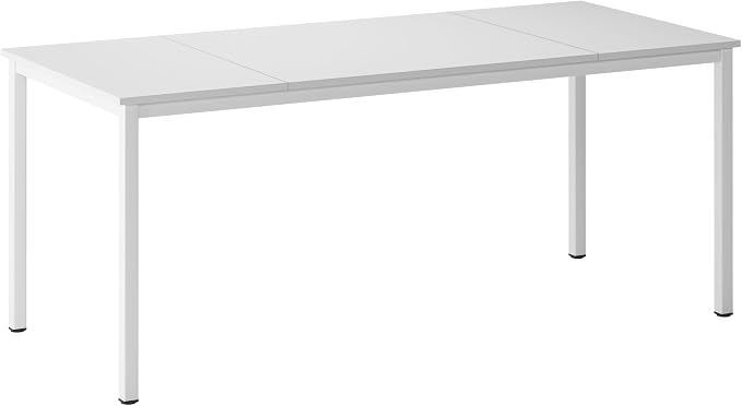 Computer Desk, 71 inches Desk & Workstations for Home Office, Writing Study Corner Desk, Modern Simple Style Laptop Table, Easy to Assemble, White