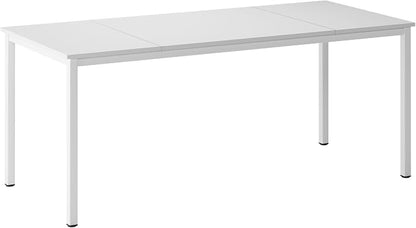 Computer Desk, 71 inches Desk & Workstations for Home Office, Writing Study Corner Desk, Modern Simple Style Laptop Table, Easy to Assemble, White