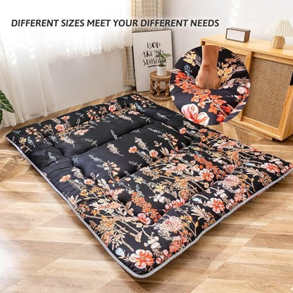 MAXYOYO Japanese Floor Mattress 4" Thick King Size Foldable Futon Mattress