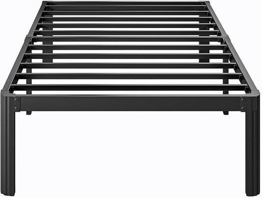 14 Inch High Twin Bed Frame No Box Spring Needed, Platform Metal Bed Frame Twin, Heavy Duty, Noise Free, Easy Assembly, Black