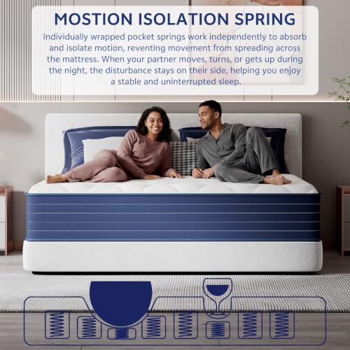 PurrJoys Double Mattress 12 Inch, Medium Firm Mattress Full Size