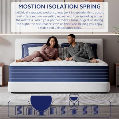 PurrJoys Double Mattress 12 Inch, Medium Firm Mattress Full Size